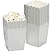 Mini White Popcorn Boxes (24 Pack) 3" X 3" X 4". Paper