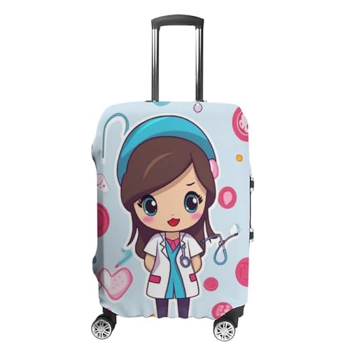 Cute Nurse Luggage Cover, Elastic Luggage Protector Fits 19-32in Suitcases, Washable & Anti-Scratch Suitcase Cover for Men Women XL
