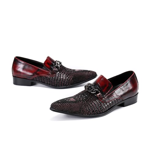 Men's Leather Shoes, Business Pointed Brogue Stitching Men's Dress Shoes, Wedding Party Banquet Nightclub Stage Host Barber Uniform Office Work Shoes3