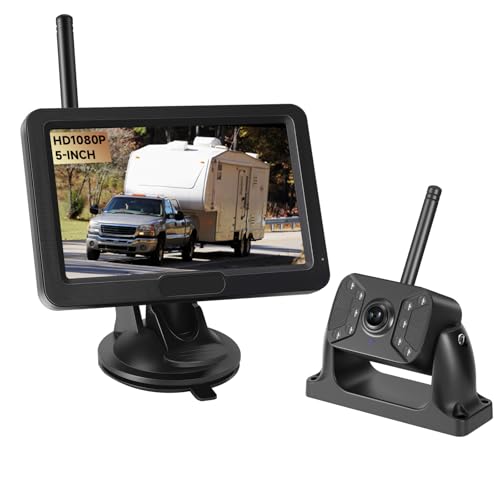 Losuudy Wireless RV Backup Camera Plug & Play for Furrion Pre-Wired Rear View...