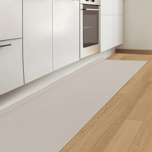 DIHACOZ キッチンマット 拭ける【L型を革新-隙間防汚対策】45x240cm 低反発 滑り止め 防音 防水 6mm