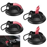 TYBYBB Saugnapf Haken 4 Stück Saugnapf Camping Set, Saughaken Extra Stark, Saugnapf Anker, Tragfähigkeit von 35 KG, für Camping, Wohnwagen, Vorzelte, Camping, Wohnmobil, Fliesen, Autos, Glas