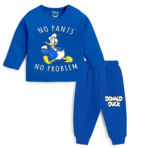 Image of Kuchipoo Disney Baby Boy Regular Fit Cotton T-Shirts and Pyjamas Set