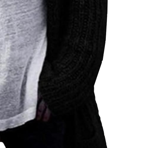 Men's Cable Knit Soft Long Sweater Loose Fit Open Front Warm Sweater Cardigan Fashion Solid Sweaters4