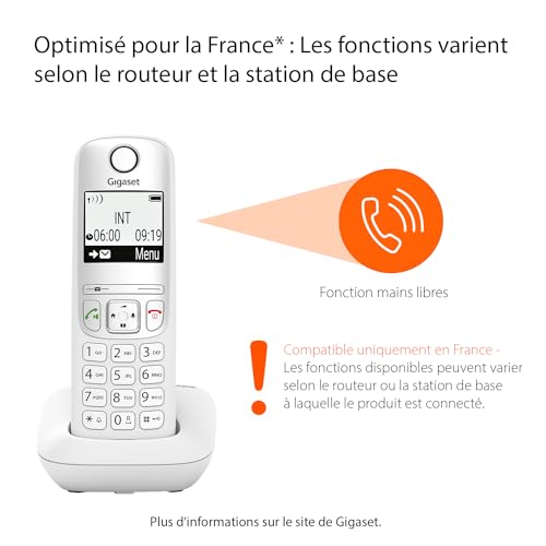 Téléphone DECT audio excellente Gigaset A695 Trio à grand écran