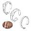 3pcs-silver toe rings Style A