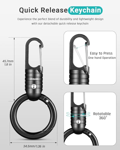 Image of TISUR Magnetic Quick Release Carabiner Keychain,Detachable Key Chain Rings