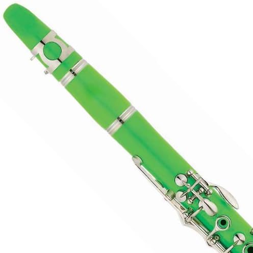 Mendini MCT-G+SD+PB+92D Green ABS B Flat Clarinet with Tuner, Case, Stand, Mouthpiece, 10 Reeds and More