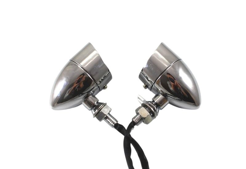 Clignotants De Moto Vintage En Métal Accessoires 12V Lampe Halogène Rénovée