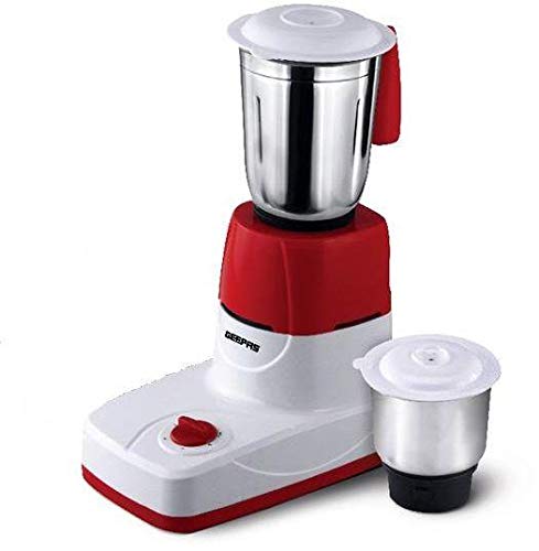 Geepas 2 in 1 Mixer Grinder,SWIRL CONTROL REPLACEABLE BLADES-DOUBLE OIL SEAL-INBUILT FLOW BREAKERS-OPTIMAL JAR AND BLADE FIT