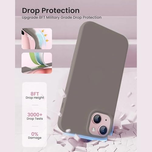 Image of Premium Liquid Silicone Case for iPhone 11 - Slim Full Body Protective Back Cover with Soft Microfiber Lining, Anti-Slip Grip Scratch Resistant Phone Case(Light Grey)