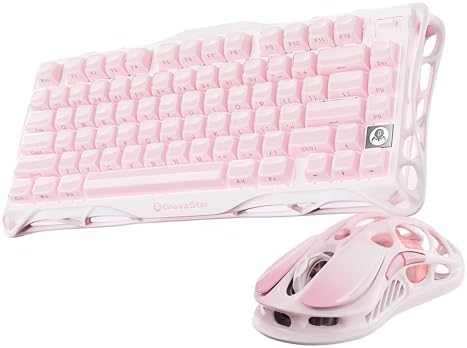 GravaStar Mercury K1+M1 Pro Kablosuz Rgb Işıklı Mekanik Q Gaming Klavye ve Optik Mouse Seti, Sakura Pink - Görsel 1