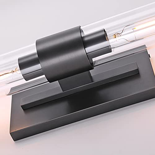 Black Wall Sconces Set Of Two, Bathroom Vanity Wall Sconces, 22.8" Sconces Wall Lighting, 2-Light Wall Mounted Sconces, Indoor Wall Sconces For Bathroom, Living Room, Bedroom, Vanity, Staircase #TOP7