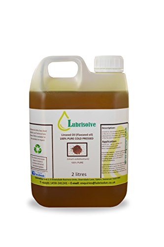 Lubrisolve Linseed Oil - 100% pure, cold pressed Linseed Oil - 2 litres