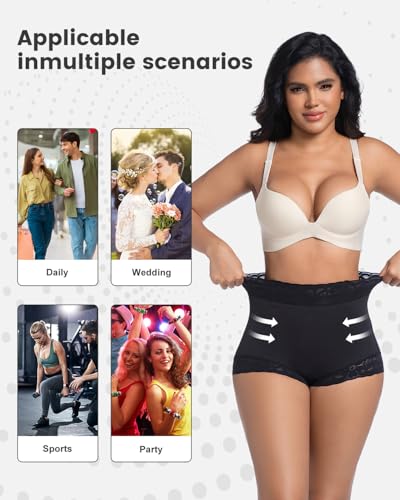 Womens Shapewear Control Panties Butt Lifter Boyshort Lace Panties Underwear4