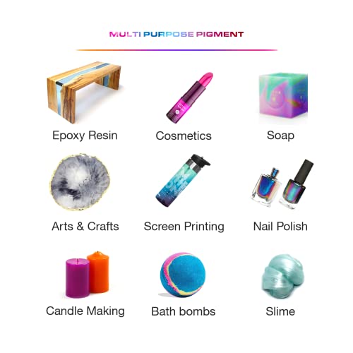 Kp Pigments Pearlescent 100% Pure Fine Mica Powder - 24 Color Assortment Naturally Pigmented Multipurpose Diy Arts And Crafts, Dye, Soap Making, Cosmetics, Epoxy Resin, Paint, And More! #TOP4