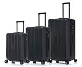 CELIMS - Set de 3 Maletas | Maleta Cabina + Mediana + Grande | Candado TSA | ABS Ultra Resistente | Ruedas 360 | Negro