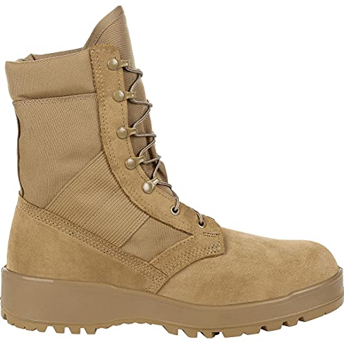 ROCKY Entry Level Hot Weather Military Boot, Coyote Brown, Size 5.5(W)