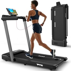 FYSIQ Loopband Opvouwbaar voor Thuis tot 12 km/u, 3-in-1 Walking Pad met Dubbele LED-display, 12 Programma’s en Afstandsbediening, Treadmill Compatibel Kinomap APP