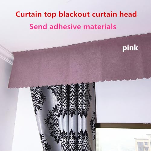 Cortinas opacas a medida y autoadhesivas rosa para ventanas superiores de casa 3