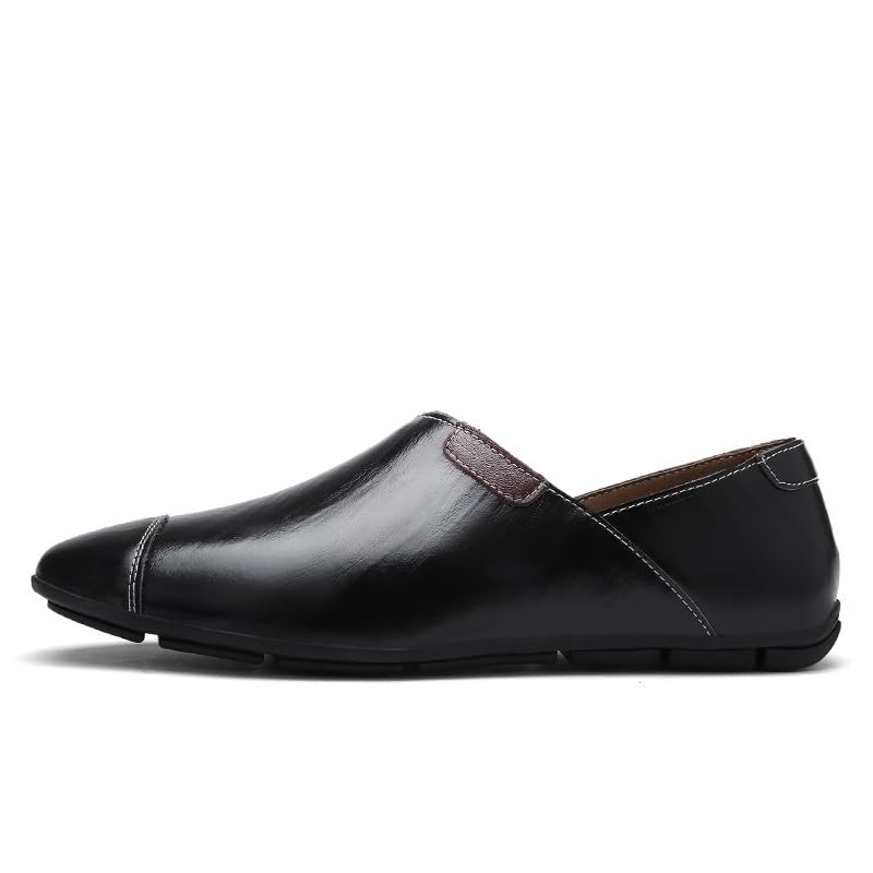 Men's Loafers Shoes Solid Color Round Toe Faux Leather Loafer Shoes Comfortable Anti-Slip Flat Heel Prom Party Slip-ons3