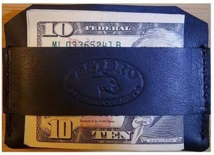 Leather Father's Day Gifts Cash Strap-In (Harley BLACK) Leather Money Clip- Wallet-Card Case.Men s leather wallet,Front Pocket Wallet.