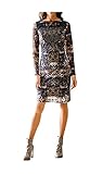  Heine - Best Connections Damen-Kleid Animalprint-Kleid mit Strass Mehrfarbig Größe 38
