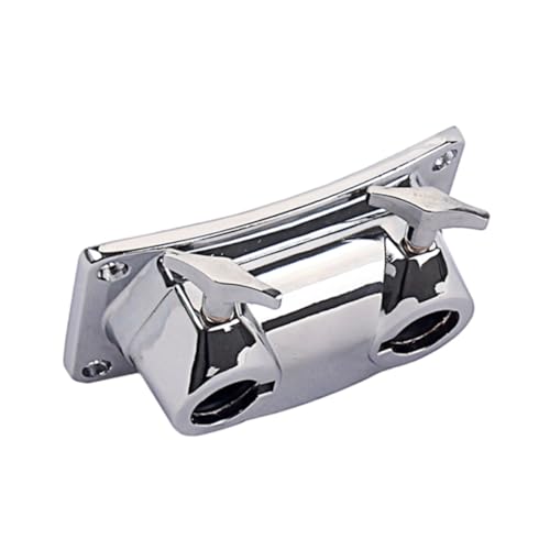 VANZACK Durable Metal Double Hole Drum Connector Clamp for Tom Mount Percussion Accessory Lightweight and Secure Bracket for Drum Kit Parts