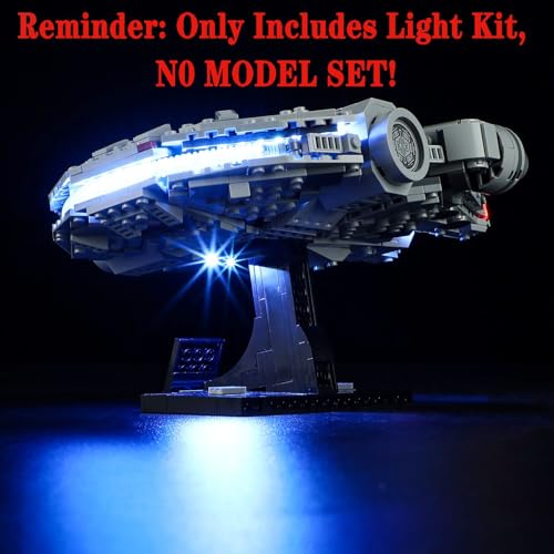 MENZAVA Luz Compatible con Lego 2024 Halcón Milenario Star Wars 75375 - Kit de iluminación LED para el Modelo de Bloques de construcción (Modelos NO Incluido) - imagen 5