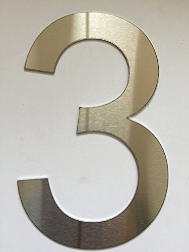 Número Casa / Números y abc numeral cepillado Acero inoxidable (3)
