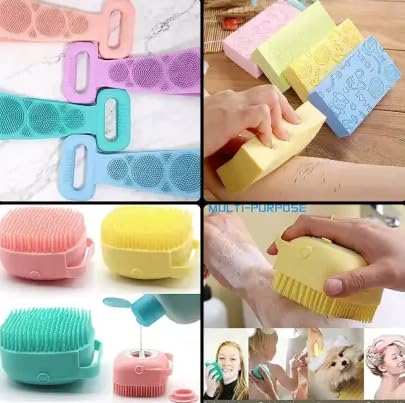 Buy Kayru 3 in 1 COMBO of Body Back Scrubber Belt, and Shower Brush ...