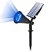 Produktbild Solarleuchte Garten, T-SUN 4LED Solarstrahler Solar Gartenleuchte Außen mit 2-in1 Gartenbeleuchtung Wasserdicht Drahtlos, 2 Helligkeitsstufe Sicherheitsbeleuchtung für Hof, Rasen,Terrasse.(Bleu)