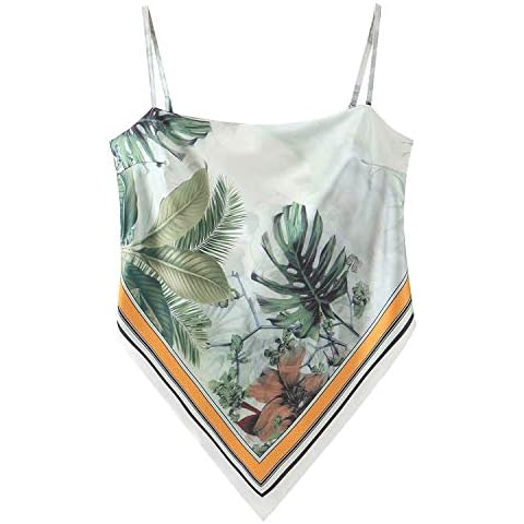 Women's Paisley Print Tie Back Cami Top Cover