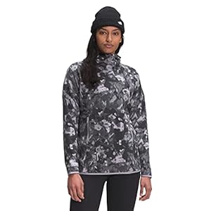 THE NORTH FACE Printed TKA Glacier Pullover Hoodie Womens Fleece Minimal Grey Scattershot Print Sz S