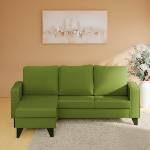 Image of The MM Furniture store Premium Fabric Sofa - Olive (4 Seater - LHS)