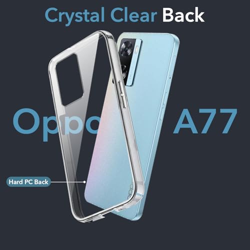 Image of Jkobi Lifetime Anti-Yellow Clear Back Cover Case for Oppo A77 4G | Oppo A77s (Sleek Hard Crystal | Shockproof and Camera Protection)