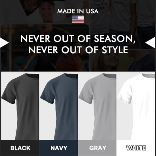 Custom T Shirts for Men Women Made in USA Personalized T-Shirts Design Your Photo/Text/Logo Customized Cotton Tee Front Back2