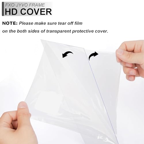 Fxojyvo Vinyl Record Frame for the Wall Display Album Cover, White 16x24 Frame for any 12 Inch LP Record with Cover - 2 Packs/White