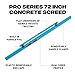 OX Tools Concrete Screed, Pro Series 72 Inch Screed with Level Vial, 6 Ft Concrete Darby, Aluminum Lightweight & Reversable Handle for Cutting and Smoothing Concrete, Powder Coated for Easy Cleanup