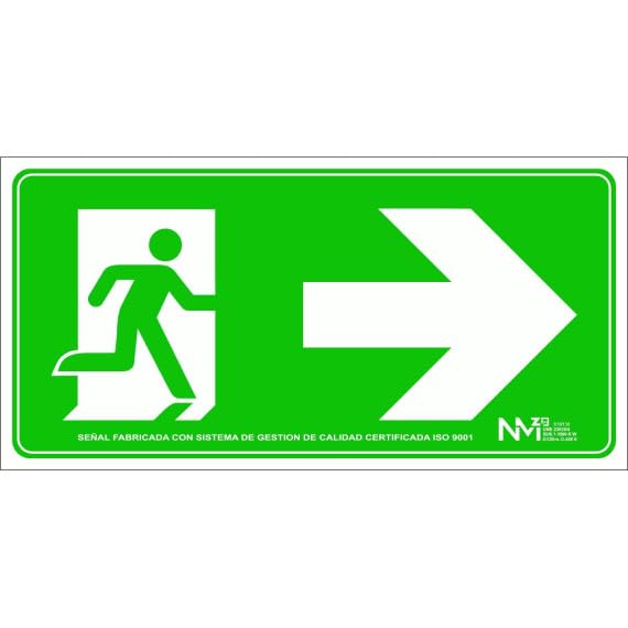 Signal de sortie porte droite SEKURECO pictogramme luminescent