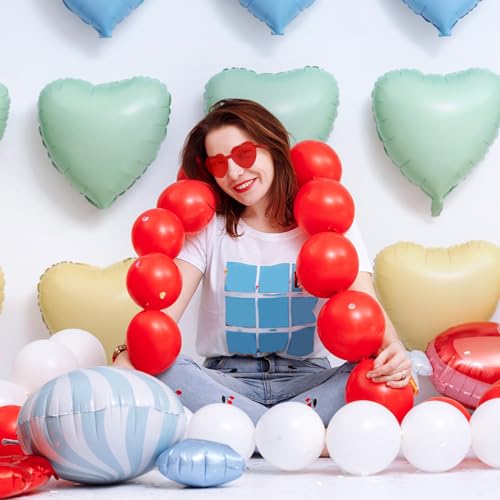 10 Pairs Heart Sunglasses for Women Rimless Transparent Heart Glasses Bulk Bachelorette Party Favors3