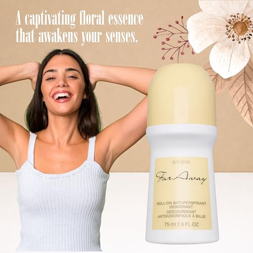 Far Away Roll On Antiperspirant Deodorant for Men & Women (5-Pack) – 24/7 Odor & Sweat Protection with Jasmine & Amber Scent – Quick-Drying, Phthalate-Free Women & Men Deodorant – 2.6 fl oz Each image 4