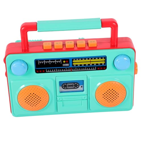 Abaodam アナログラジオ toys 子供ロールプレイング玩具 子供のおもちゃ インタラクティブなおもちゃ シミュレーションラジオおもちゃ 漫画のラジオのおもちゃ ままごと 腹筋 Orange