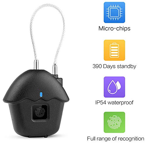 JL Biométrico Aleación de Zinc Portátil USB Recargable Puerta Huella Digital Cerradura Maleta Antirrobo Hogar Equipajes Smart Candado Sin Llave