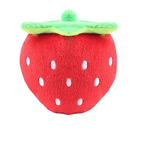 KUTKUT Cute Pet Dog Cat Strawberry Shape Squeak Sound Plush Dog Toys Funny Fleece Durability Chew Molar Toy Fit for All Pets (B08PBX2VBB) Amazon Price History, Amazon Price Tracker