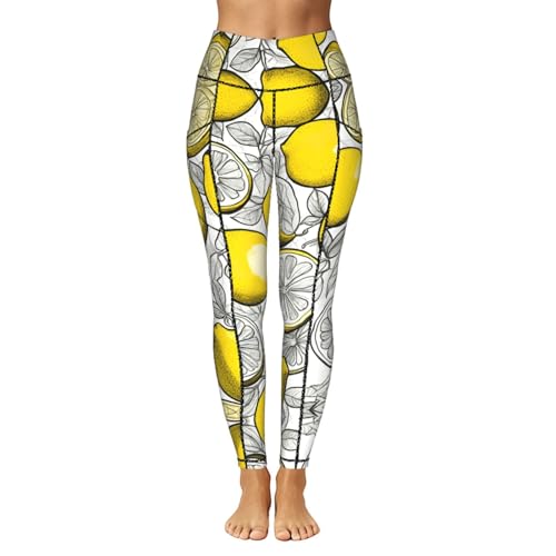 Leggings de limón para mujer con bolsillos que no se bajan durante el gimnasio 2