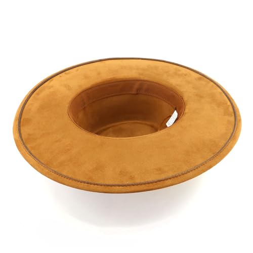 Image of LIDHAY Wide Brim Fedora Hat for Men Women Big Rancher Felt Hat Pork Pie Jazz Hat