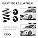 2PCS Coil Spring Spacer,Heavy-duty Coil Spring Booster with D Type for Improving Driving Stability,Universal Automotive Accessories Strut Spacer for Springs Spacing 23mm