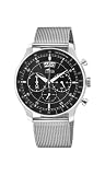 LOTUS Reloj modelo 10138/4 de la colección CHRONO, caja de 44 mm negro con correa de armys acero para caballero
