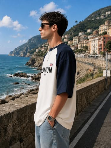 Image of ColorChakra Oversized Tshirt for Mens Down Shoulder Loose fit t-Shirt Men Oversize t-Shirt M to 4XL